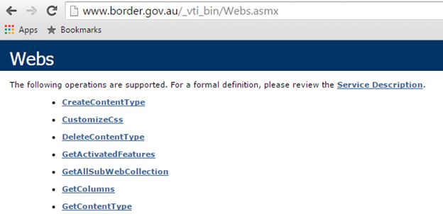 calling out the web service 